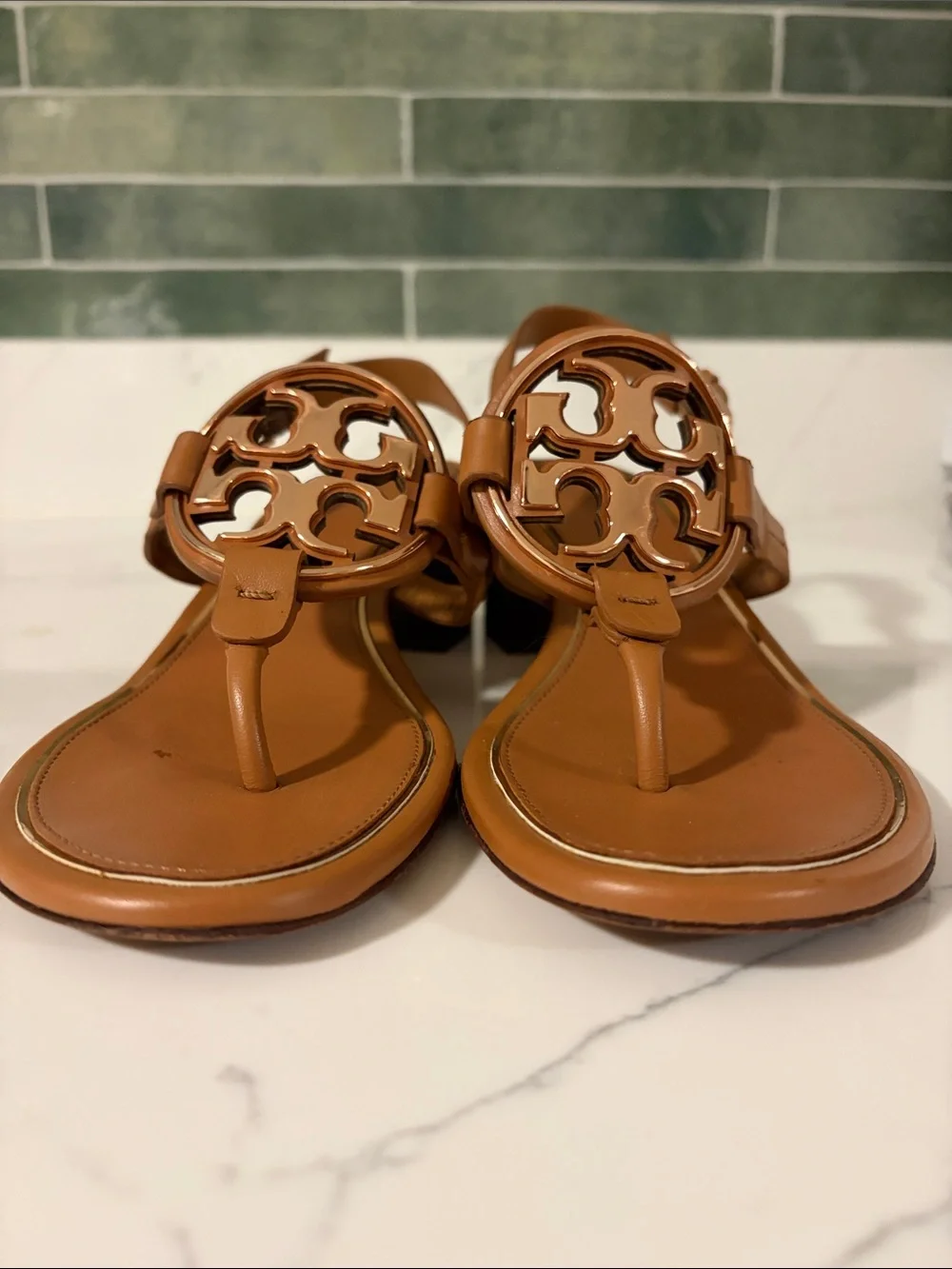 Tory Burch Metal Miller Sling Back Sandals